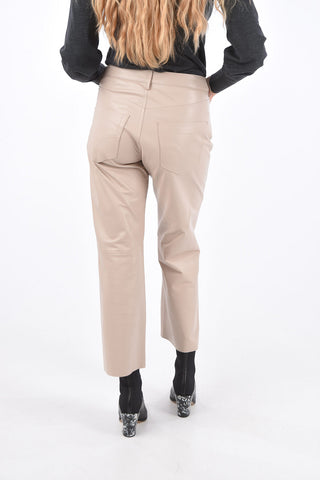 Leather High Waist 5 Pocket Pants