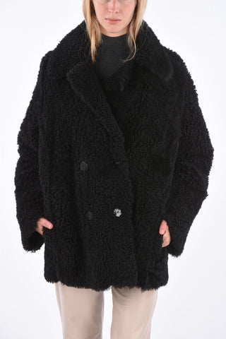 Bouclé Shearling Reversible Cropped Coat
