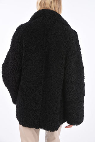Bouclé Shearling Reversible Cropped Coat