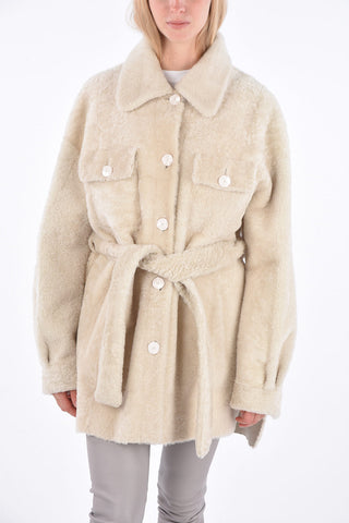 Shearling Belted 4 Pocet Coat