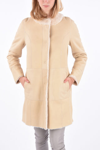 Shearling Reversible Hidden Closure Coat