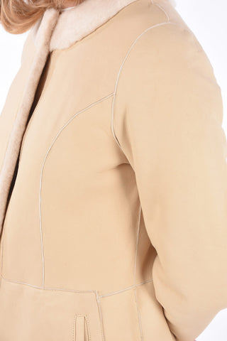 Shearling Reversible Hidden Closure Coat