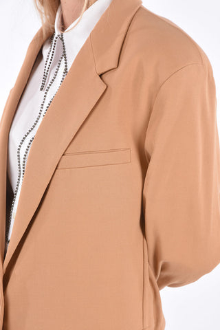 Jetted Pocket Notch Lapel Blazer