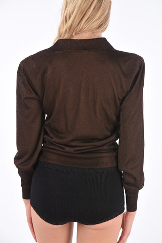 Lurex V-Neck Sweater