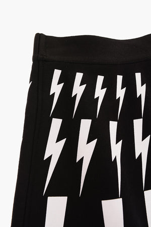drawstring waist FAIRISLE THUNDERBOLT skirt