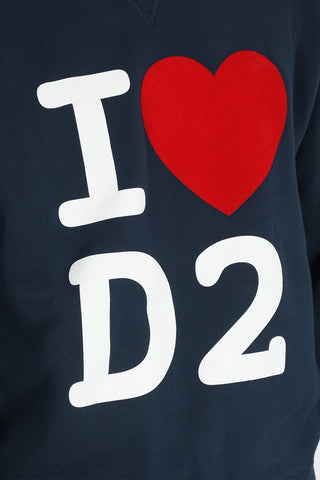 Felpa Girocollo I LOVE D2 Cool Fit