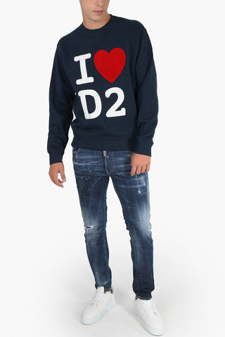 Felpa Girocollo I LOVE D2 Cool Fit