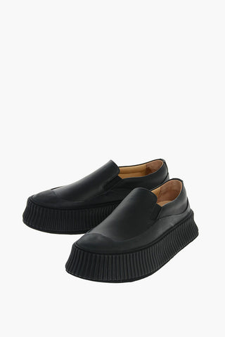 Leather Platform Slip On