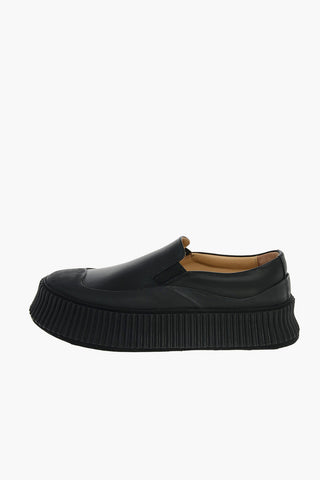 Leather Platform Slip On