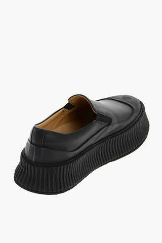 Leather Platform Slip On