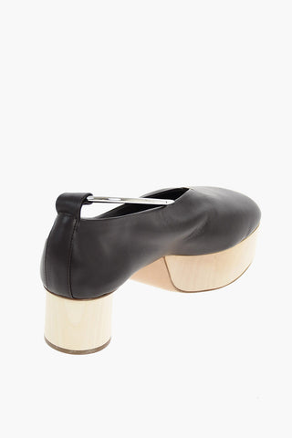 Leather Platform Ballet Flats