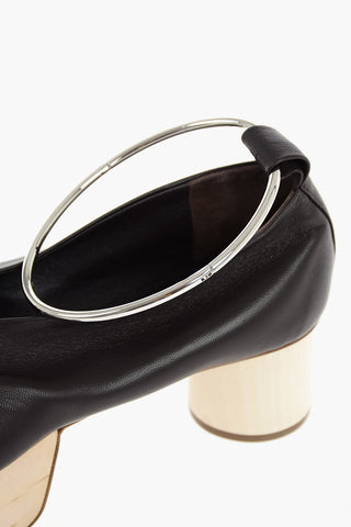Leather Platform Ballet Flats