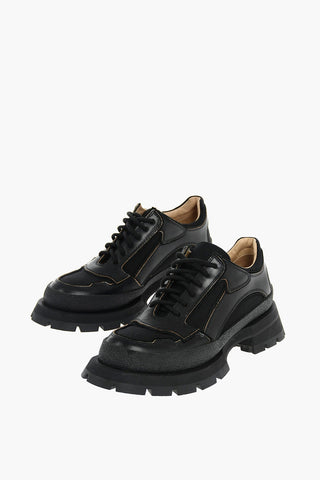 Scarpe Derby in Pelle con Stringhe 