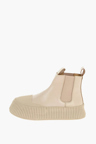 Platform Leather Chelsea Boots