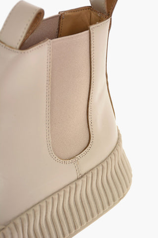 Platform Leather Chelsea Boots