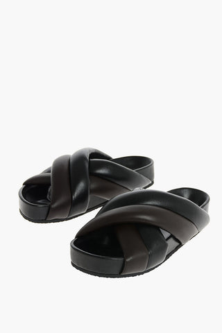 Braided Leather Slides