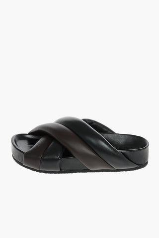 Braided Leather Slides