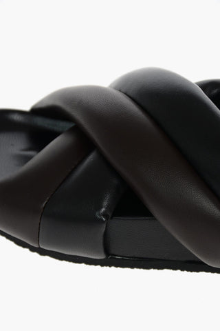 Braided Leather Slides
