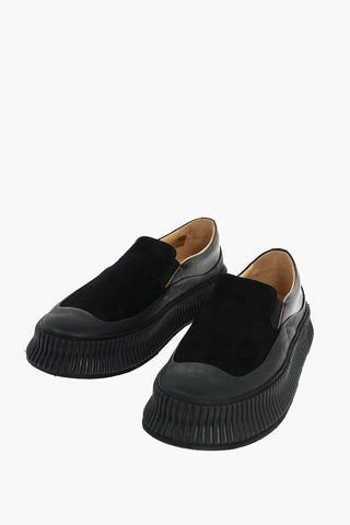 Platform Slip On in Pelle