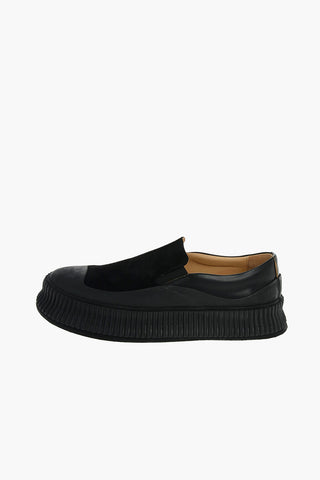 Platform Slip On in Pelle