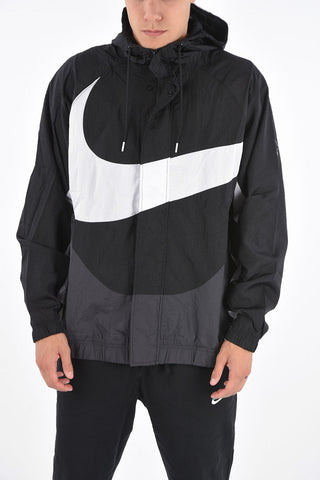 Jacket with Hood and Hidden Button Closure