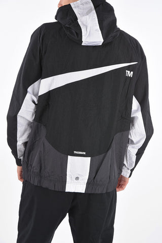 Jacket with Hood and Hidden Button Closure
