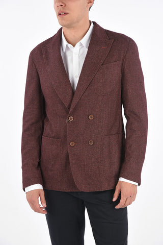 CC COLLECTION plain herringbone SPORTSWEAR double-breasted blazer