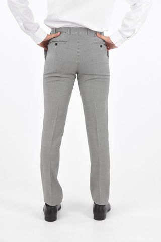 CC COLLECTION Pantaloni Senza Orlo Pied-De-Poule