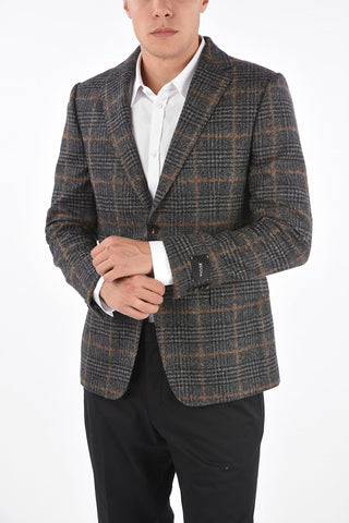 ZZEGNA Blazer Revers Classico in Lana Tartan