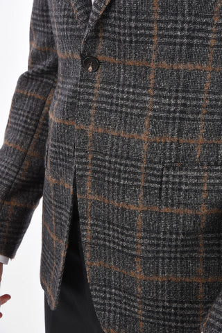 ZZEGNA Blazer Revers Classico in Lana Tartan