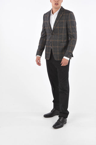 ZZEGNA Blazer Revers Classico in Lana Tartan