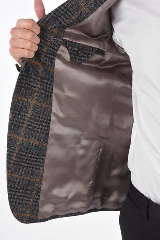 ZZEGNA Blazer Revers Classico in Lana Tartan