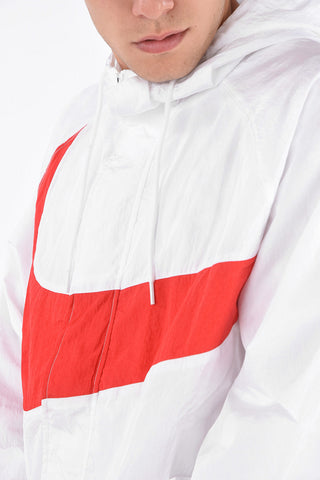 Jacket with Hood and Hidden Button Closure