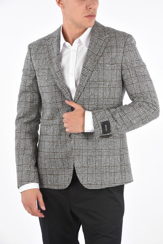ZZEGNA Tartan Jetted Pocket Blazer