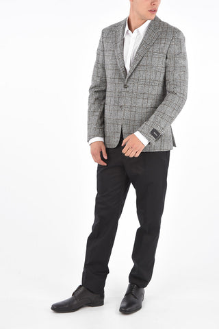 ZZEGNA Tartan Jetted Pocket Blazer