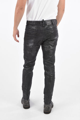 Coated Cotton SKATER Distressed Jeans 16 Cm