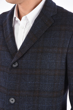 District Check 3 Button Coat