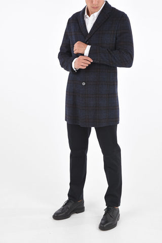 District Check 3 Button Coat