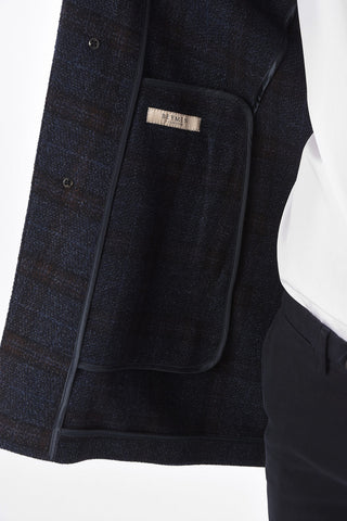 District Check 3 Button Coat