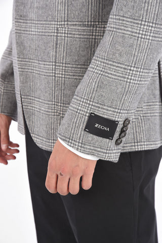 ZZEGNA Blazer Tartan a 4 Tasche Semifoderato