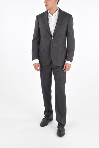 pinstriped super 130's LEADER 2-button suit
