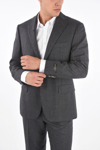 pinstriped super 130's LEADER 2-button suit