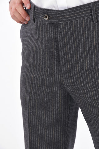 pinstriped super 130's LEADER 2-button suit