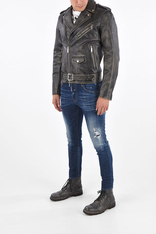 Belted 4 Pocket Biker Jacket