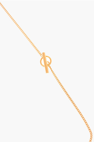 metal DRILLED necklace with pendant