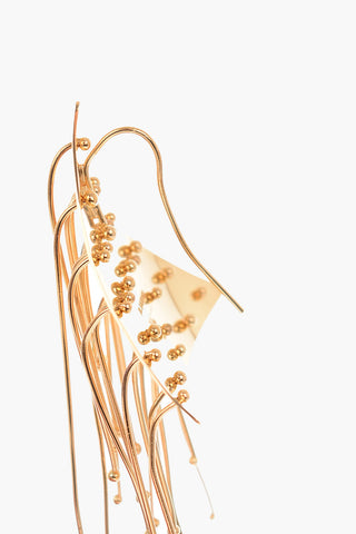 metal MULTI LINES earrings