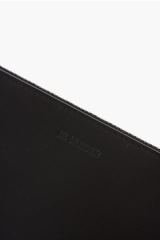 portacarte in pelle con chiusura zip