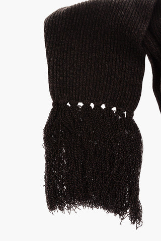 fringed cashmere scarf