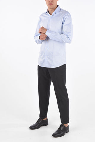 EZ TAILORING Camicia Collo Francese in Cotone TENCEL