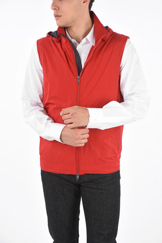 ZZEGNA Hooded Sleeveless Jacket